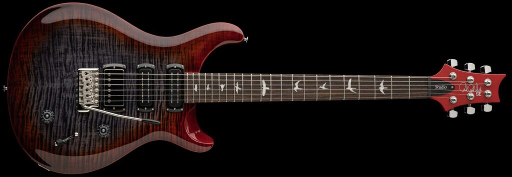 PRS SE Studio Charcoal Cherry Burst